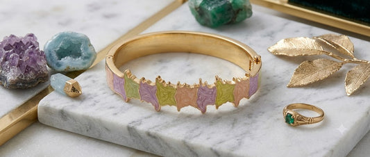 “Celestia Drip™ – Premium Multicolor Enamel Cuff Bracelet”