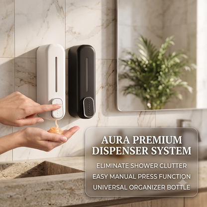 Black soap Dispenser Wall Mounted for Bathroom | Wash Basin | Liquid Sanitizer Shower Gel Dish Wash Soap Dispenser for Bathroom Kitchen 400Ml Pack of (1, Capsule Black, ABS Plastic)