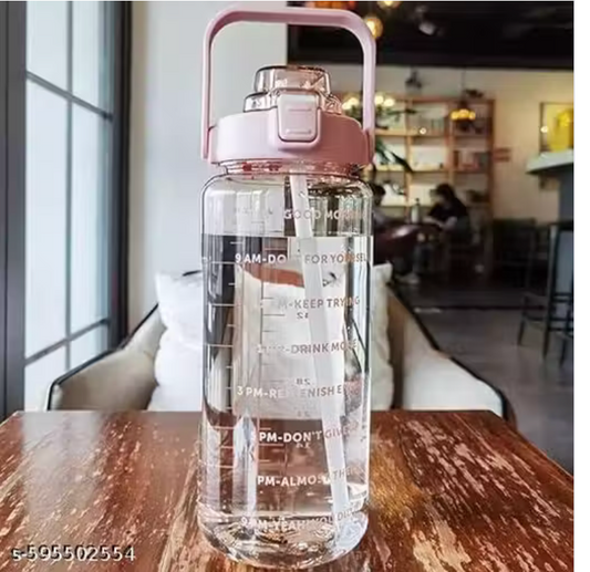 MOTIVATIONAL TRANSPARENT WATER BOTTLE 2L FOR TRACKING