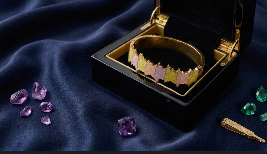 “Celestia Drip™ – Premium Multicolor Enamel Cuff Bracelet”