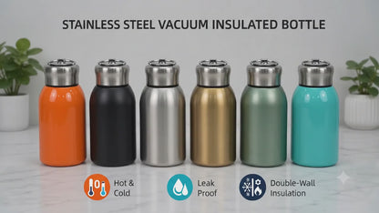 Mini Vacuum Insulated Tumbler Small Stainless Steel Thermal Bottle Water Flask Cups for Hot and Cold Drinks Travel Coffee Mug 300ml