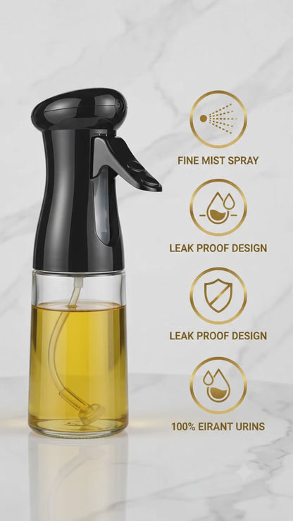 Oil Sprayer for Cooking, Refillable Olive Oil Spray Bottle, Fine Mist Spray Oil Dispenser for Air Fryer, BBQ, Salad, Roasting & Kitchen Use (Spray Bottle)